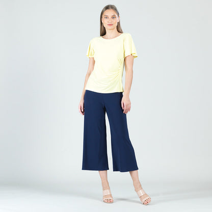 Clara Sunwoo Discount - Side Cinched Flounce Sleeve Top - Yellow - Final Sale!