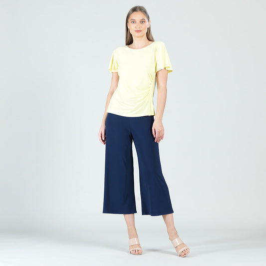 Clara Sunwoo Discount - Side Cinched Flounce Sleeve Top - Yellow - Final Sale!