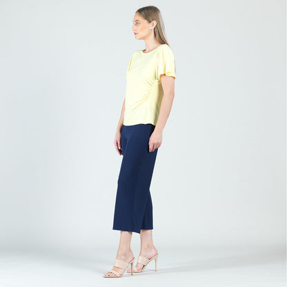 Clara Sunwoo Discount - Side Cinched Flounce Sleeve Top - Yellow - Final Sale!