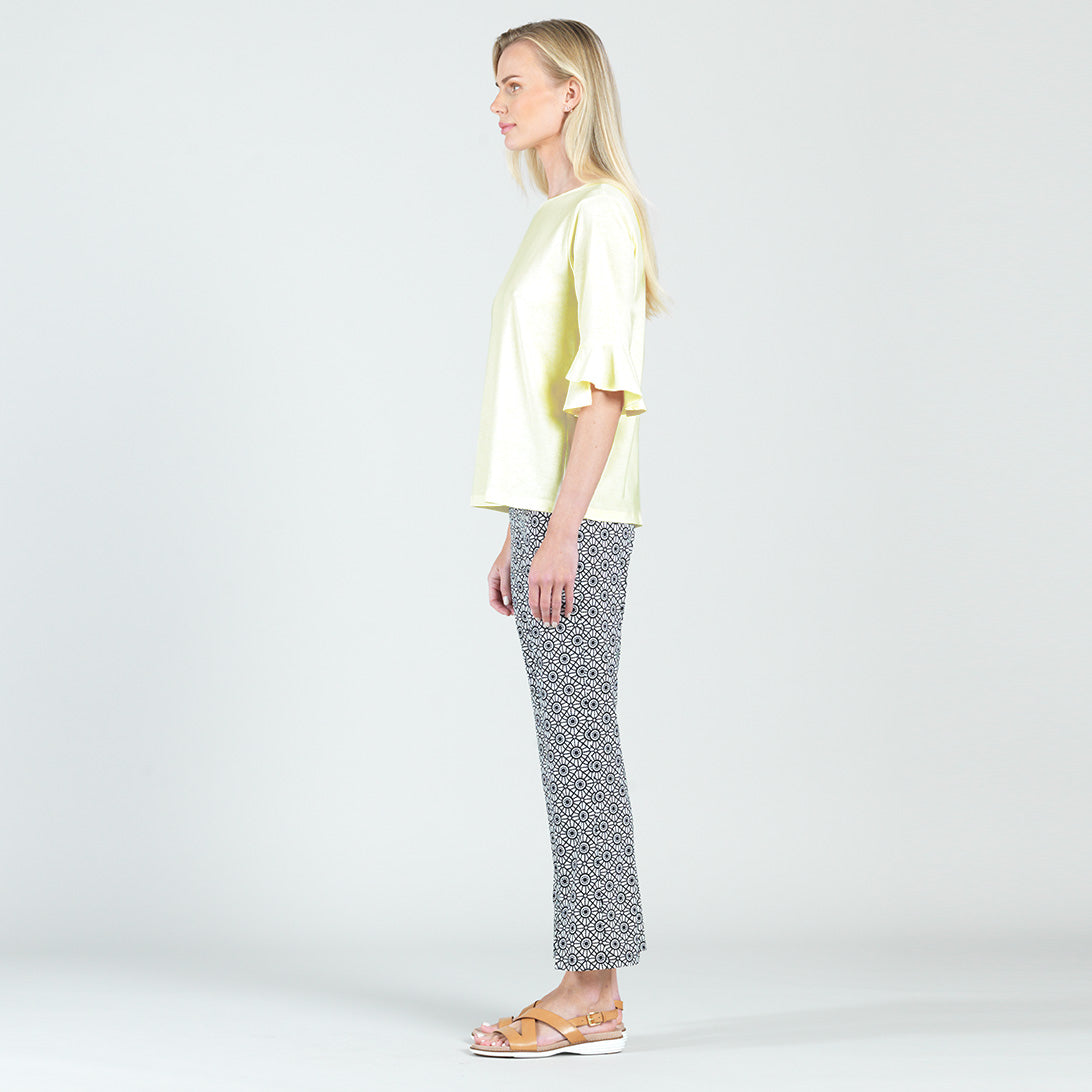 Clara Sunwoo Top Pick - Peach Knit - Tulip Cuff Back Tie Top - Yellow - Final Sale!