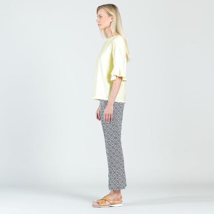Clara Sunwoo Top Pick - Peach Knit - Tulip Cuff Back Tie Top - Yellow - Final Sale!