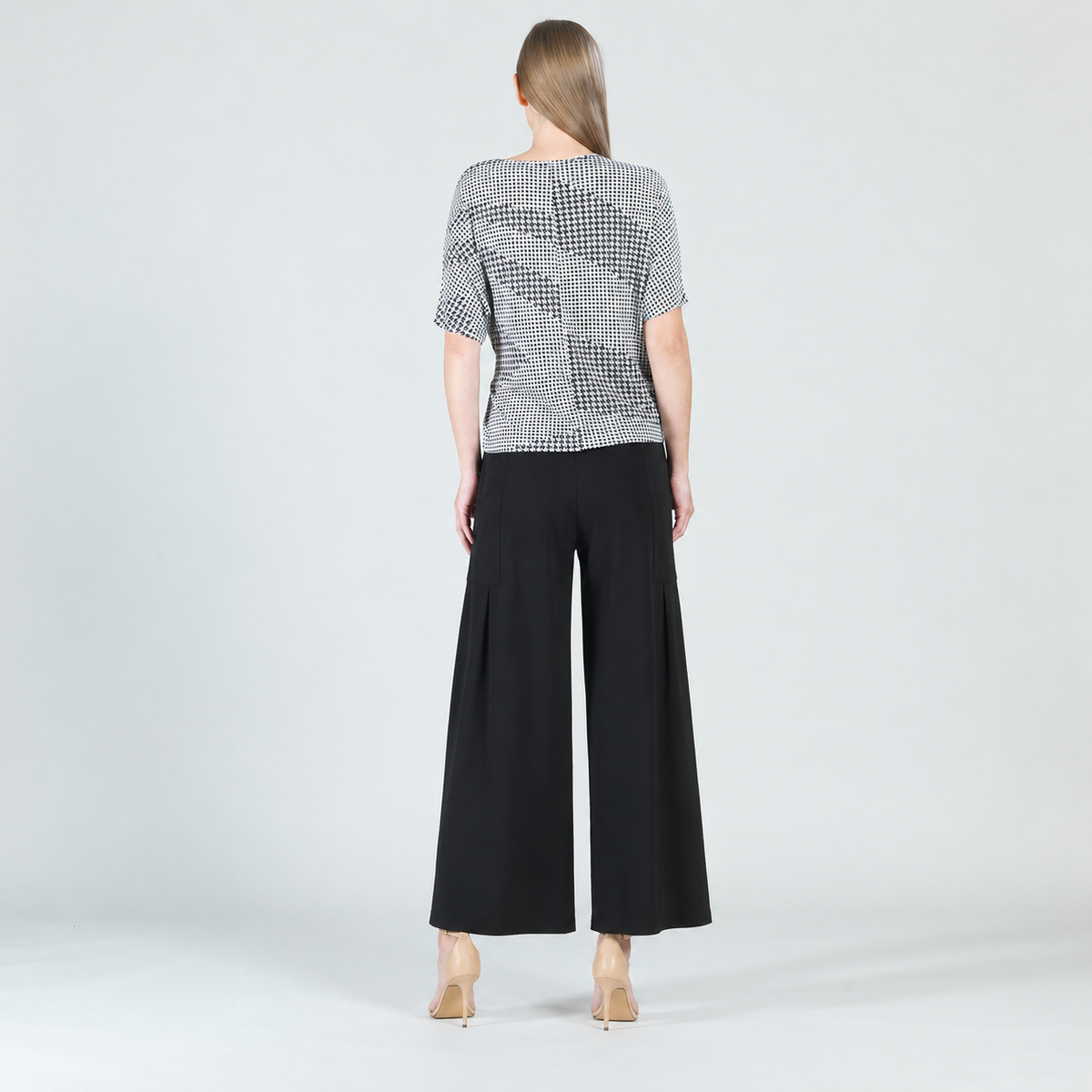 Clara Sunwoo Smart Buy - Side Tie Wrap Top - Houndstooth Grid - Final Sale