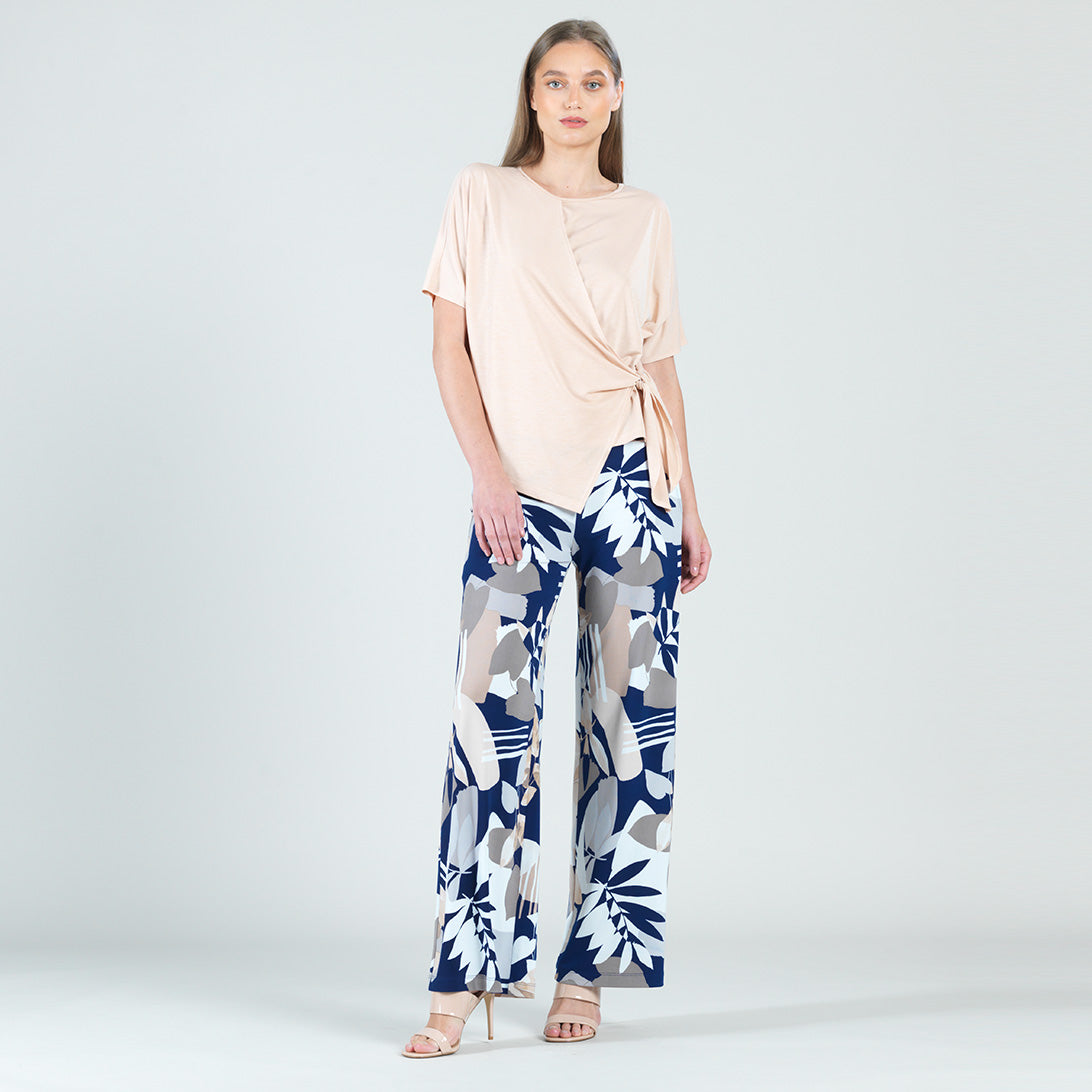 Clara Sunwoo Trusted - Peach Knit - Side Tie Wrap Top - Peach - Final Sale!