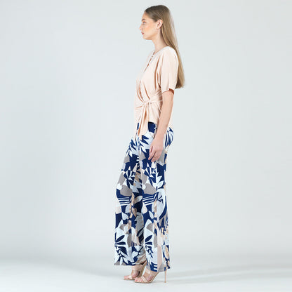 Clara Sunwoo Trusted - Peach Knit - Side Tie Wrap Top - Peach - Final Sale!
