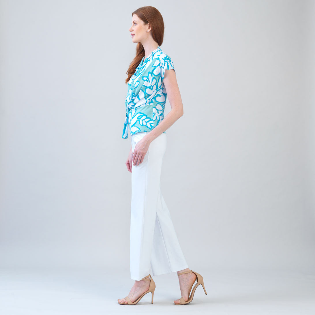 Clara Sunwoo New - Drape Neck Loop Front Top - Paradise Petal - Final Sale