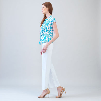 Clara Sunwoo New - Drape Neck Loop Front Top - Paradise Petal - Final Sale