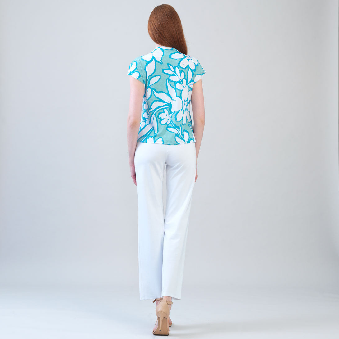 Clara Sunwoo New - Drape Neck Loop Front Top - Paradise Petal - Final Sale