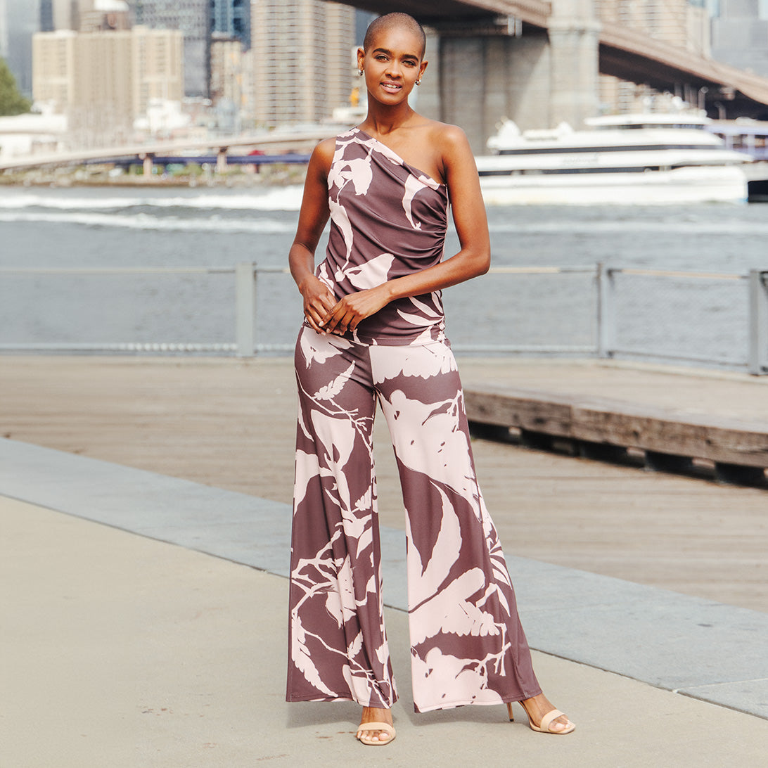 Clara Sunwoo Value - One Shoulder Top - Floral Stem - Final Sale!
