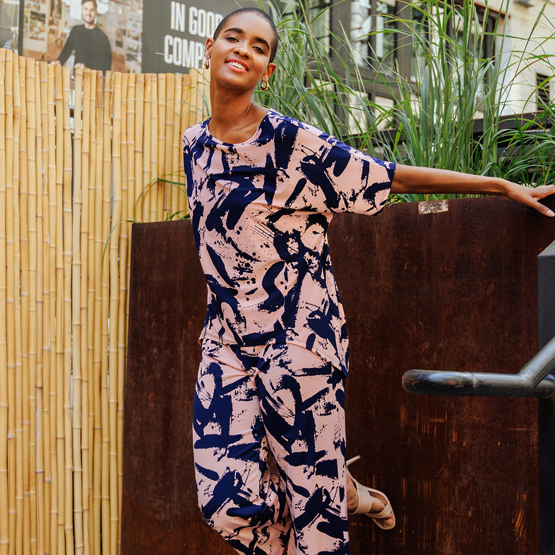 Clara Sunwoo Recommended - Loose Cut Hi-Low Top - Splash Stroke - Final Sale!