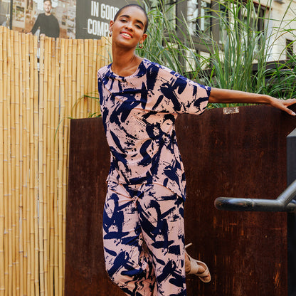 Clara Sunwoo Recommended - Loose Cut Hi-Low Top - Splash Stroke - Final Sale!