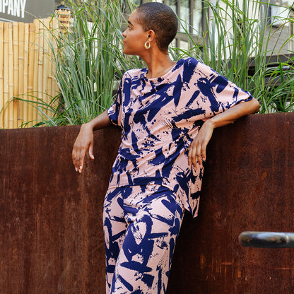 Clara Sunwoo Recommended - Loose Cut Hi-Low Top - Splash Stroke - Final Sale!