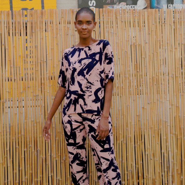 Clara Sunwoo Recommended - Loose Cut Hi-Low Top - Splash Stroke - Final Sale!