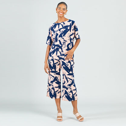 Clara Sunwoo Recommended - Loose Cut Hi-Low Top - Splash Stroke - Final Sale!
