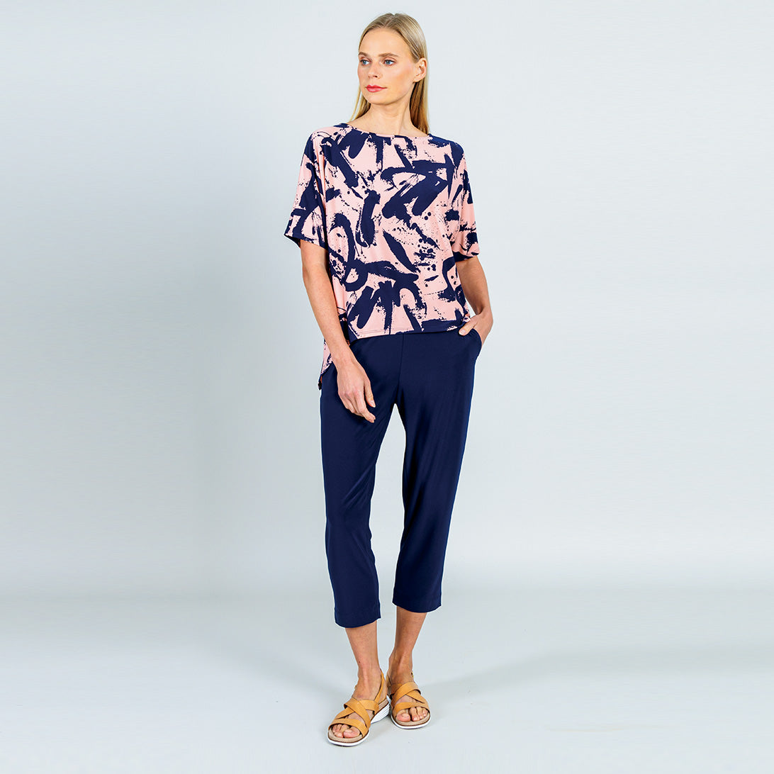 Clara Sunwoo Recommended - Loose Cut Hi-Low Top - Splash Stroke - Final Sale!