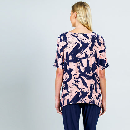 Clara Sunwoo Recommended - Loose Cut Hi-Low Top - Splash Stroke - Final Sale!