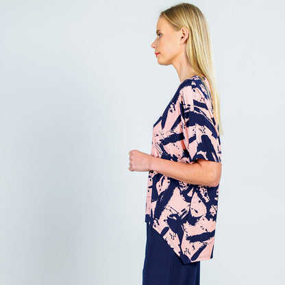 Clara Sunwoo Recommended - Loose Cut Hi-Low Top - Splash Stroke - Final Sale!