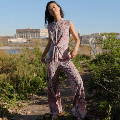 Clara Sunwoo Featured - Sleeveless Center Front Tie Top - Boho Weave - Final Sale!