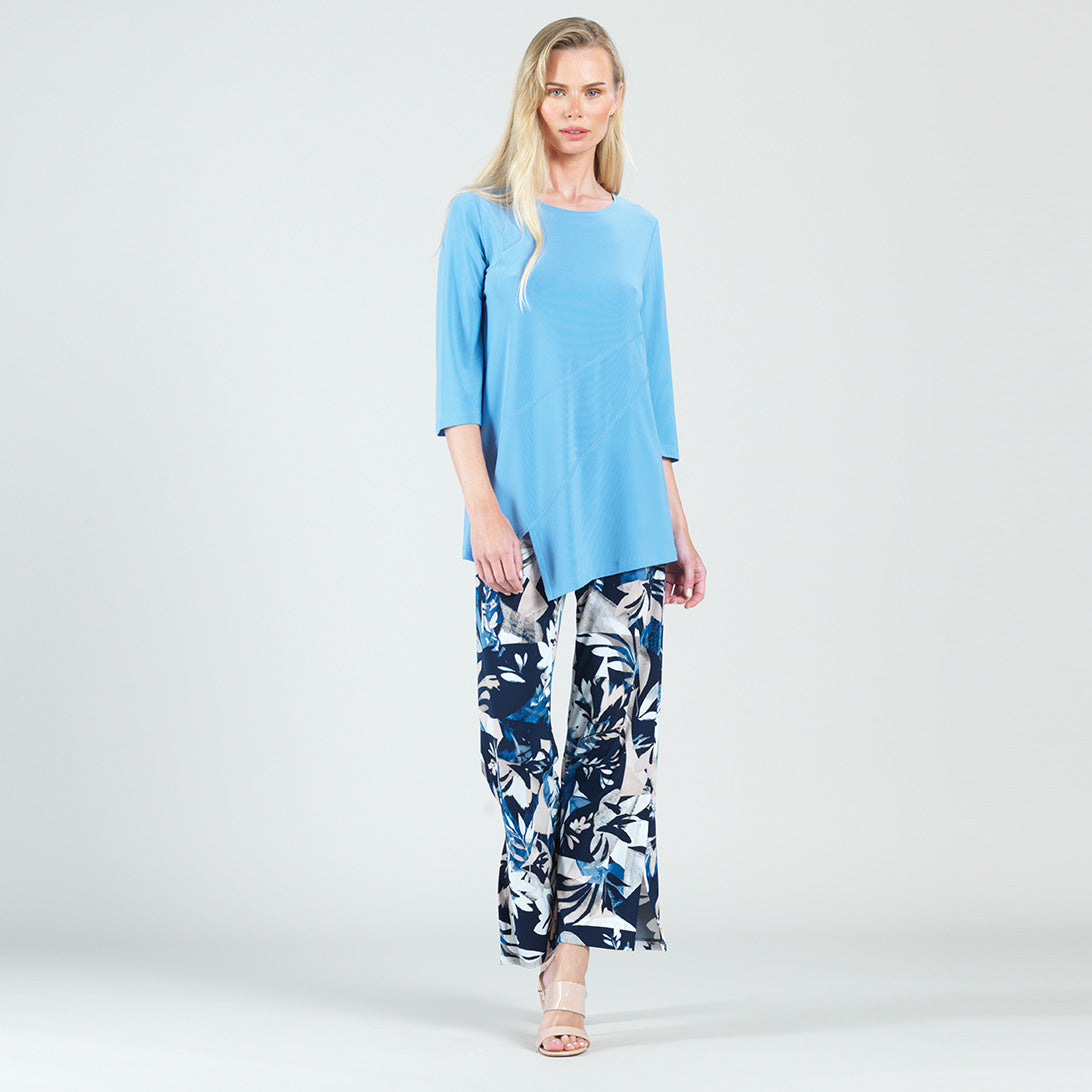 Clara Sunwoo Premium - Stitch Line Angle Vent Tunic - Vista Blue - Final Sale