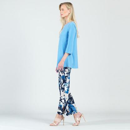 Clara Sunwoo Premium - Stitch Line Angle Vent Tunic - Vista Blue - Final Sale