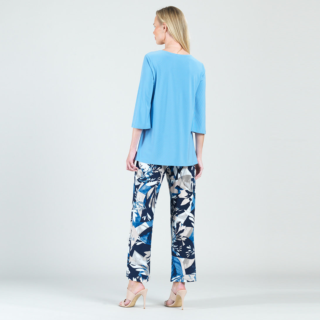 Clara Sunwoo Premium - Stitch Line Angle Vent Tunic - Vista Blue - Final Sale