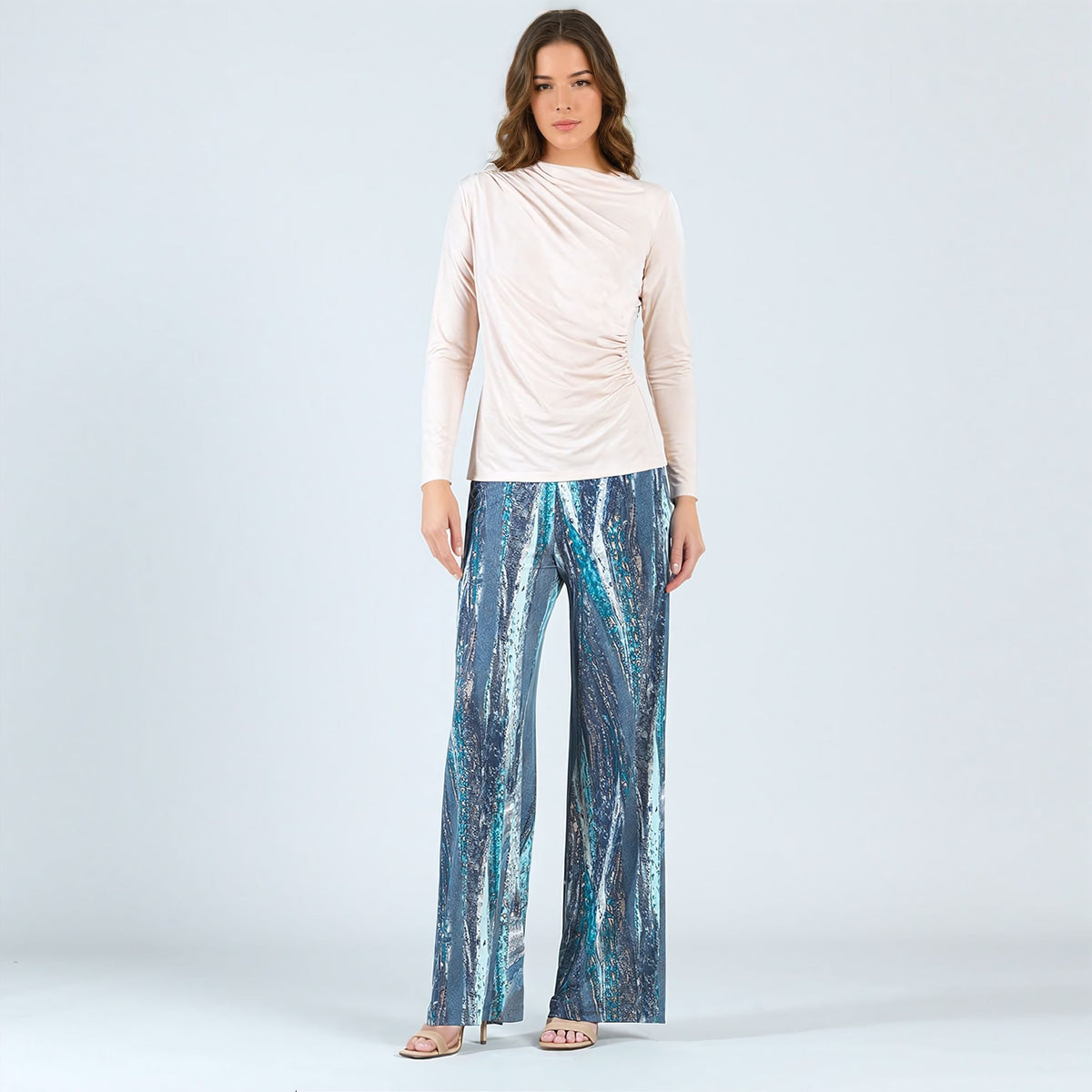 Clara Sunwoo Best Price - Peach Knit - Ruched Drape Top - Peach - Final Sale!