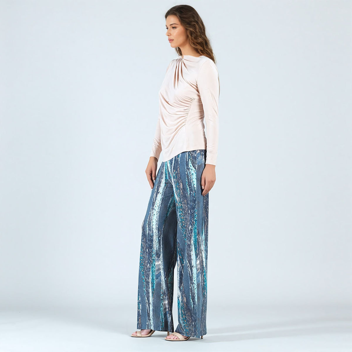 Clara Sunwoo Best Price - Peach Knit - Ruched Drape Top - Peach - Final Sale!