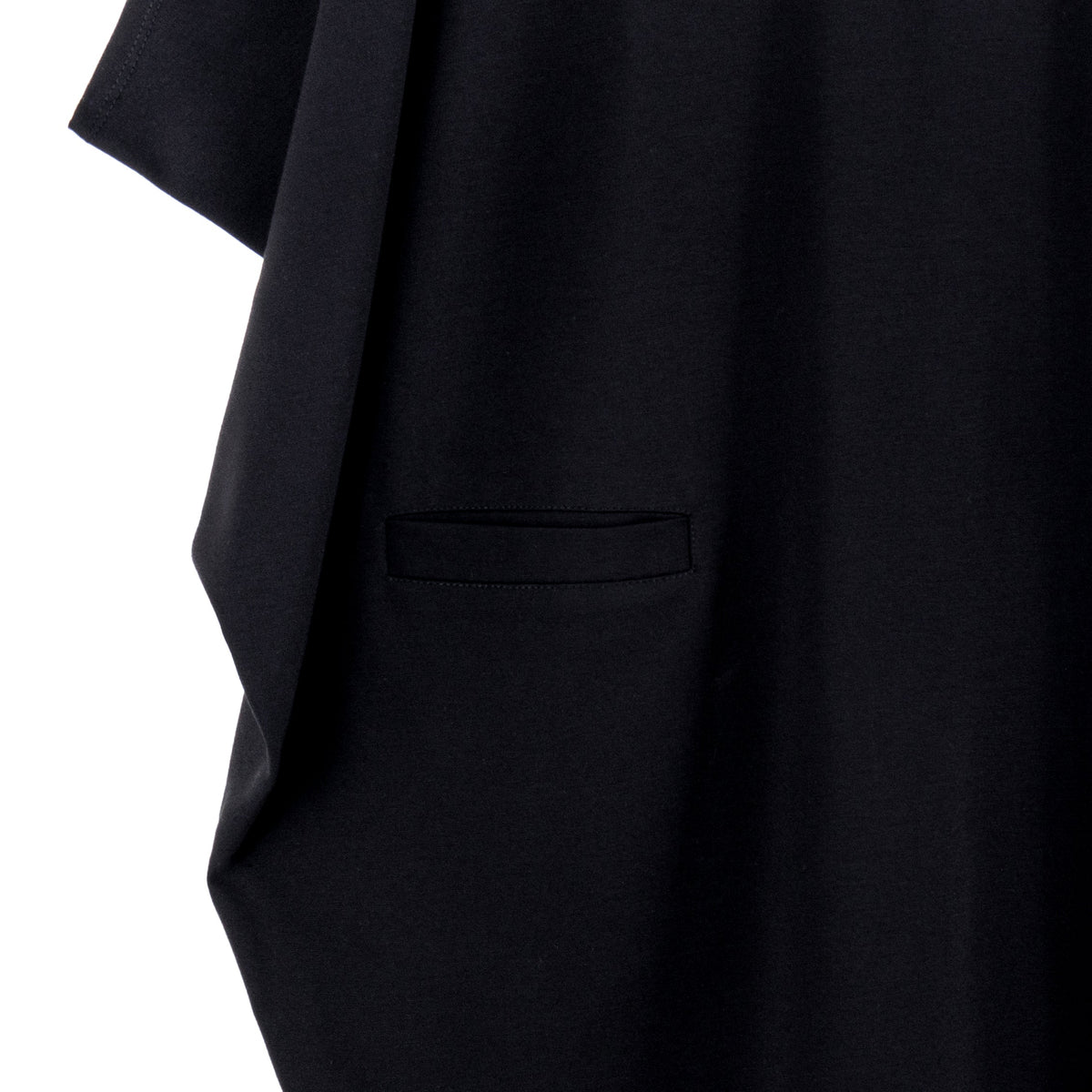Clara Sunwoo Special Offer - Rayon-Ponte Knit - Architectural Pocket Tunic - Black - Final Sale!