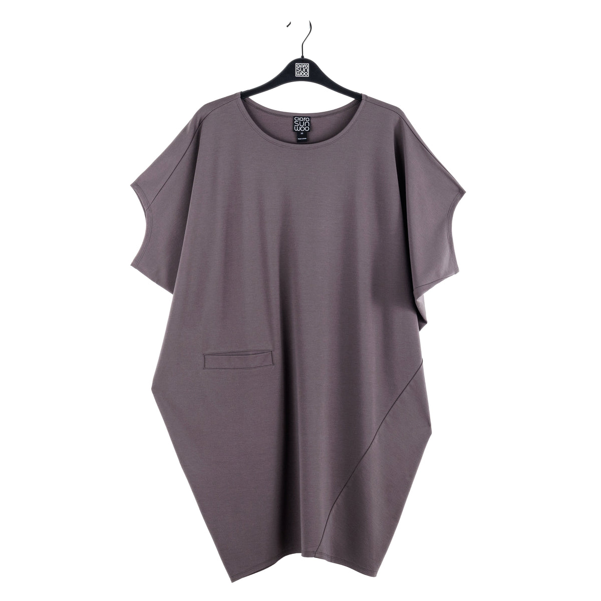 Clara Sunwoo Deals - Rayon-Ponte Knit - Architectural Pocket Tunic - Mocha - Final Sale!