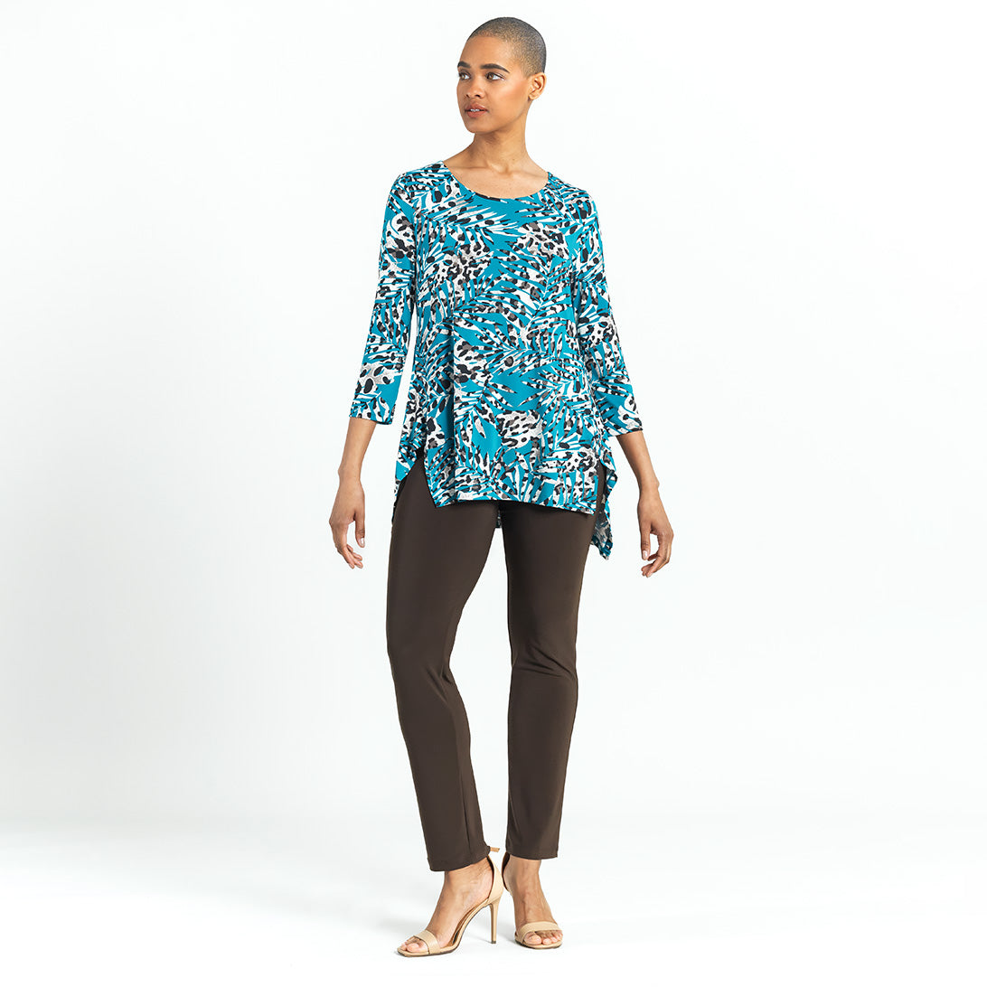 Clara Sunwoo Sale - Butter Knit - Parachute Hem Tunic - Animal Palm - Final Sale!