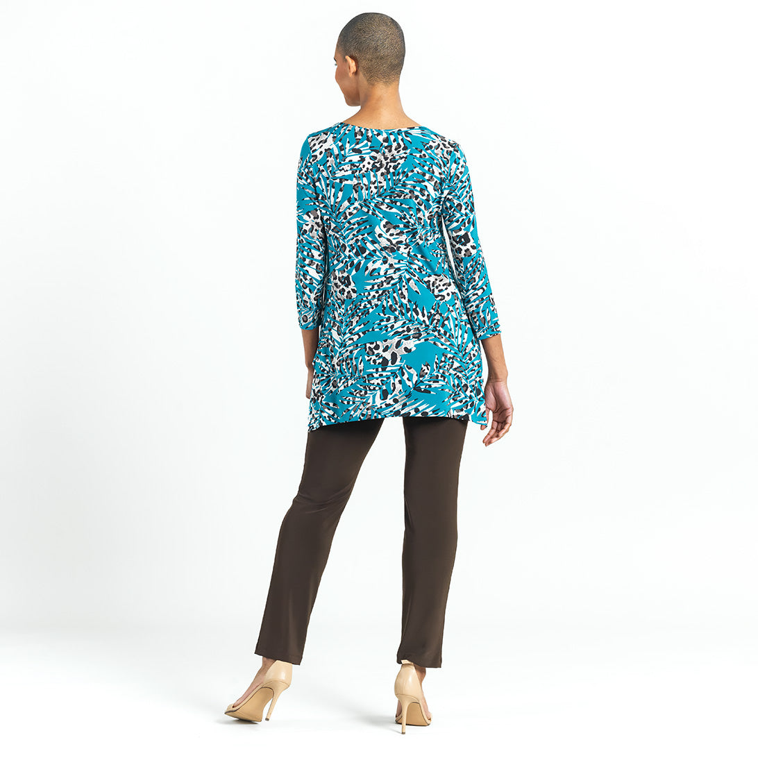 Clara Sunwoo Sale - Butter Knit - Parachute Hem Tunic - Animal Palm - Final Sale!