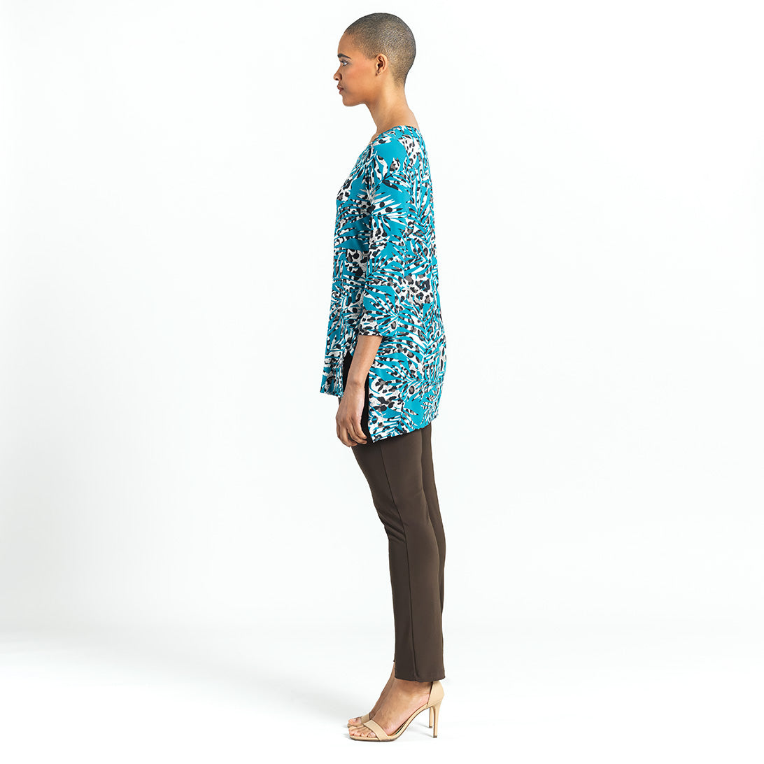 Clara Sunwoo Sale - Butter Knit - Parachute Hem Tunic - Animal Palm - Final Sale!