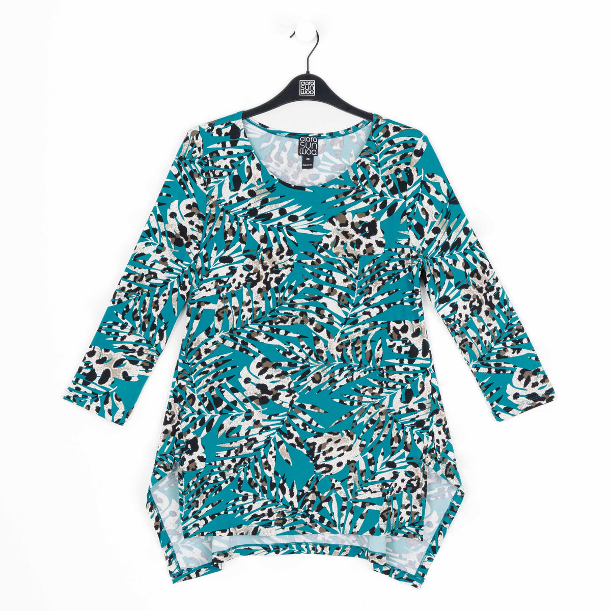 Clara Sunwoo Sale - Butter Knit - Parachute Hem Tunic - Animal Palm - Final Sale!