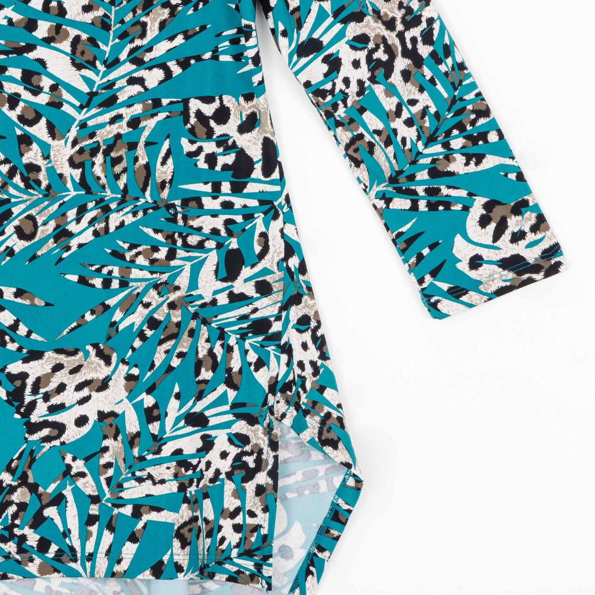 Clara Sunwoo Sale - Butter Knit - Parachute Hem Tunic - Animal Palm - Final Sale!