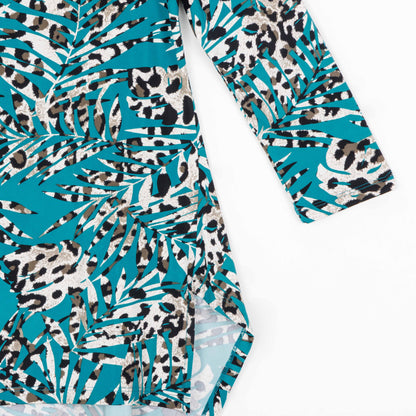 Clara Sunwoo Sale - Butter Knit - Parachute Hem Tunic - Animal Palm - Final Sale!