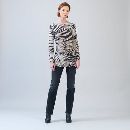 Clara Sunwoo Trusted - Side Twist Tunic - Striped Zebra - Final Sale!