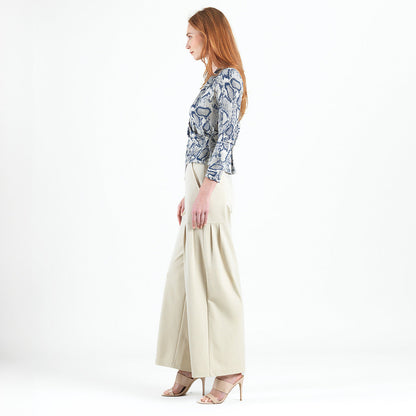 Clara Sunwoo Best Price - Butter Knit - Long Sleeve Crossover Faux Wrap Top - Python Scale - Final Sale!
