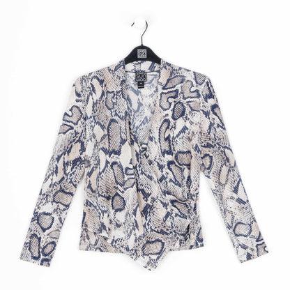 Clara Sunwoo Best Price - Butter Knit - Long Sleeve Crossover Faux Wrap Top - Python Scale - Final Sale!
