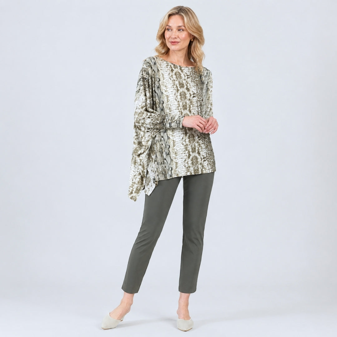 Clara Sunwoo Best Seller - Poncho Sleeve Tunic - Python - Final Sale!