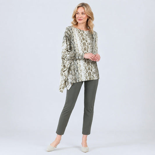 Clara Sunwoo Best Seller - Poncho Sleeve Tunic - Python - Final Sale!