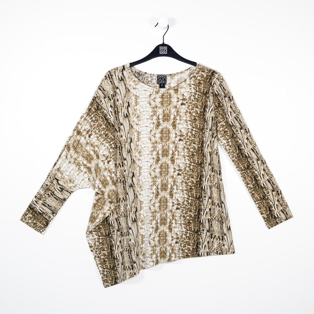 Clara Sunwoo Best Seller - Poncho Sleeve Tunic - Python - Final Sale!