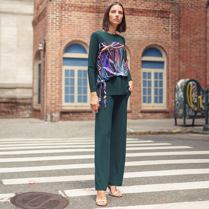 Clara Sunwoo Smart Buy - Blouson Overlay Side Tie Detail Top - Petal Sketch - Final Sale!