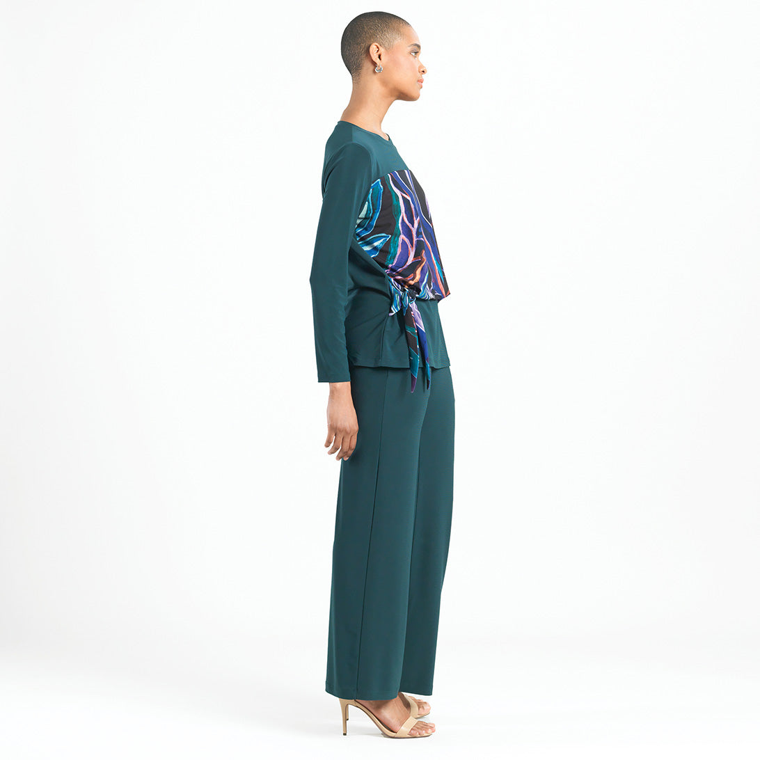 Clara Sunwoo Smart Buy - Blouson Overlay Side Tie Detail Top - Petal Sketch - Final Sale!