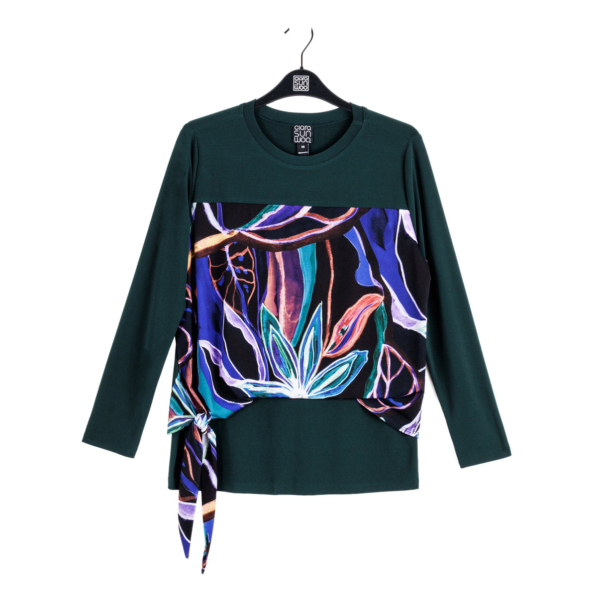 Clara Sunwoo Smart Buy - Blouson Overlay Side Tie Detail Top - Petal Sketch - Final Sale!