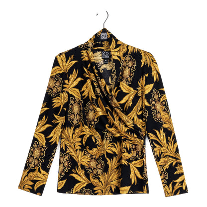 Clara Sunwoo Essential - V-Neck Draped Pleat Top - Baroque Paisley - Final Sale!