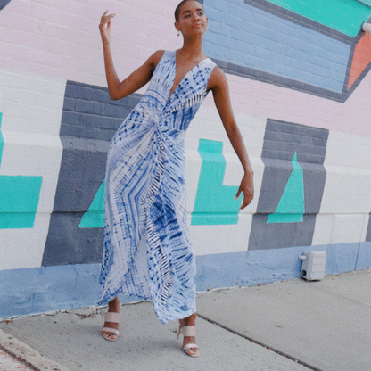 Clara Sunwoo Top Pick - Center Slit Maxi Dress - Acid Wash - Final Sale!