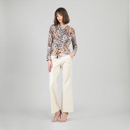 Clara Sunwoo Top Pick - Butter Knit - Long Sleeve Loop Front Top - Cheetah Stripe - Final Sale