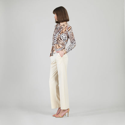 Clara Sunwoo Top Pick - Butter Knit - Long Sleeve Loop Front Top - Cheetah Stripe - Final Sale