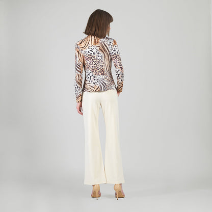 Clara Sunwoo Top Pick - Butter Knit - Long Sleeve Loop Front Top - Cheetah Stripe - Final Sale