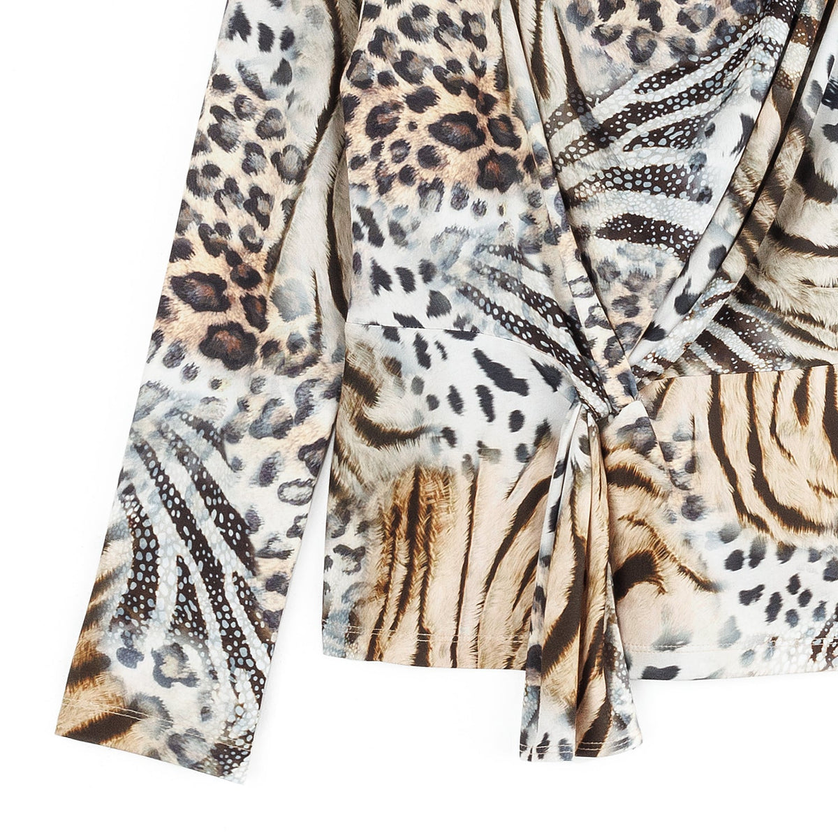 Clara Sunwoo Top Pick - Butter Knit - Long Sleeve Loop Front Top - Cheetah Stripe - Final Sale