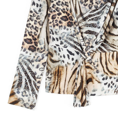 Clara Sunwoo Top Pick - Butter Knit - Long Sleeve Loop Front Top - Cheetah Stripe - Final Sale